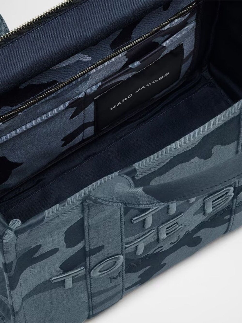 Marc Jacobs The Camo Jacquard Medium Tote Bag - Blue Multi - Picture 3 of 9
